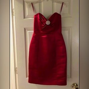 * Milly of NewYork NEW Red 100%Silk Strapless Dress NeverWorn